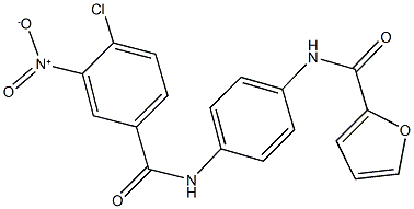 N-[4-({4-chloro-3-nitrobenzoyl}amino)phenyl]-2-furamide Struktur