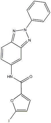 5-iodo-N-(2-phenyl-2H-1,2,3-benzotriazol-5-yl)-2-furamide Struktur