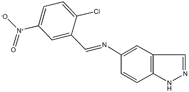 5-({2-chloro-5-nitrobenzylidene}amino)-1H-indazole Struktur