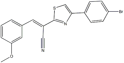 2-[4-(4-bromophenyl)-1,3-thiazol-2-yl]-3-(3-methoxyphenyl)acrylonitrile Struktur