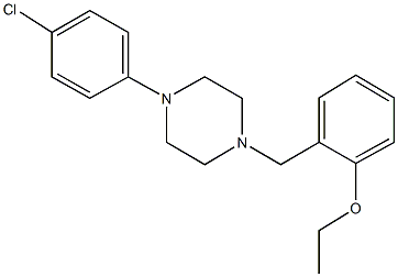 1-(4-chlorophenyl)-4-(2-ethoxybenzyl)piperazine Struktur