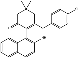 5-(4-chlorophenyl)-3,3-dimethyl-3,4,5,6-tetrahydrobenzo[a]phenanthridin-1(2H)-one Struktur