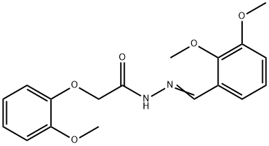 N'-(2,3-dimethoxybenzylidene)-2-(2-methoxyphenoxy)acetohydrazide Struktur