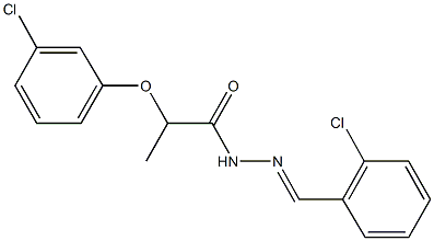 N'-(2-chlorobenzylidene)-2-(3-chlorophenoxy)propanohydrazide Struktur