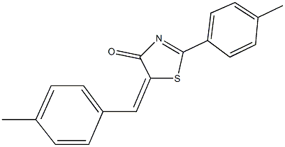 5-(4-methylbenzylidene)-2-(4-methylphenyl)-1,3-thiazol-4(5H)-one Struktur