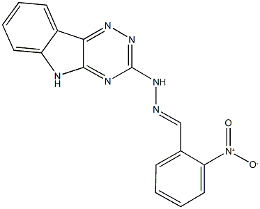 2-nitrobenzaldehyde 5H-[1,2,4]triazino[5,6-b]indol-3-ylhydrazone Struktur