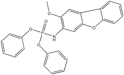 diphenyl 2-methoxydibenzo[b,d]furan-3-ylamidophosphate Struktur