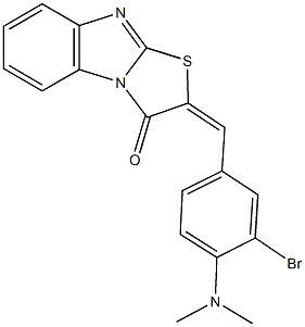 2-[3-bromo-4-(dimethylamino)benzylidene][1,3]thiazolo[3,2-a]benzimidazol-3(2H)-one Struktur