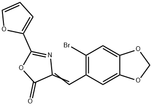 4-[(6-bromo-1,3-benzodioxol-5-yl)methylene]-2-(2-furyl)-1,3-oxazol-5(4H)-one Struktur