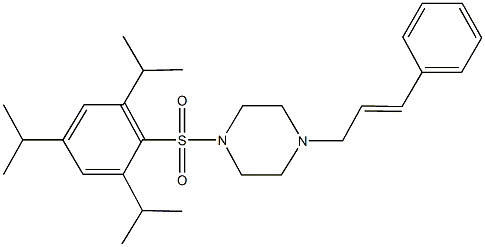 1-cinnamyl-4-[(2,4,6-triisopropylphenyl)sulfonyl]piperazine Struktur