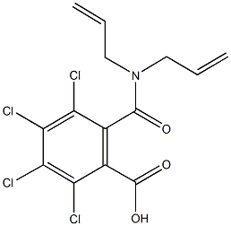 2,3,4,5-tetrachloro-6-[(diallylamino)carbonyl]benzoic acid Struktur