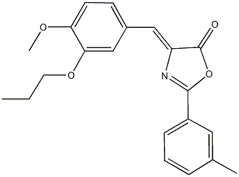 4-(4-methoxy-3-propoxybenzylidene)-2-(3-methylphenyl)-1,3-oxazol-5(4H)-one Struktur