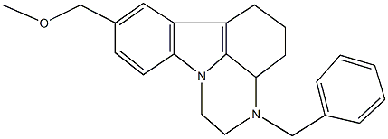 (3-benzyl-2,3,3a,4,5,6-hexahydro-1H-pyrazino[3,2,1-jk]carbazol-8-yl)methyl methyl ether Struktur