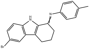 N-(6-bromo-2,3,4,9-tetrahydro-1H-carbazol-1-ylidene)-N-(4-methylphenyl)amine Struktur