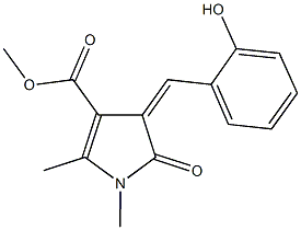 methyl 4-(2-hydroxybenzylidene)-1,2-dimethyl-5-oxo-4,5-dihydro-1H-pyrrole-3-carboxylate Struktur