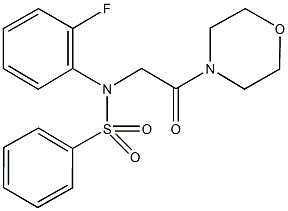 N-(2-fluorophenyl)-N-[2-(4-morpholinyl)-2-oxoethyl]benzenesulfonamide Struktur