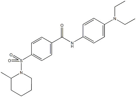 N-[4-(diethylamino)phenyl]-4-[(2-methyl-1-piperidinyl)sulfonyl]benzamide Struktur