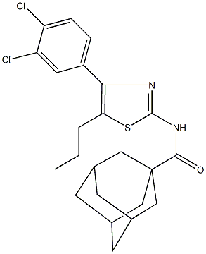 N-[4-(3,4-dichlorophenyl)-5-propyl-1,3-thiazol-2-yl]-1-adamantanecarboxamide Struktur