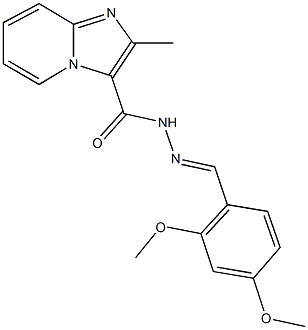 N'-(2,4-dimethoxybenzylidene)-2-methylimidazo[1,2-a]pyridine-3-carbohydrazide Struktur