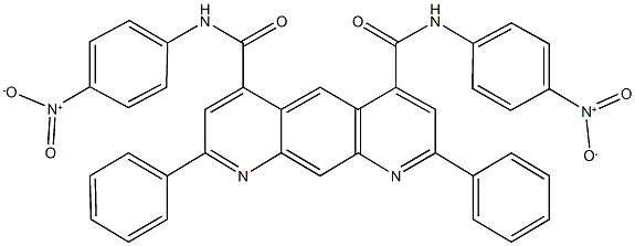 N~4~,N~6~-bis{4-nitrophenyl}-2,8-diphenylpyrido[3,2-g]quinoline-4,6-dicarboxamide Struktur