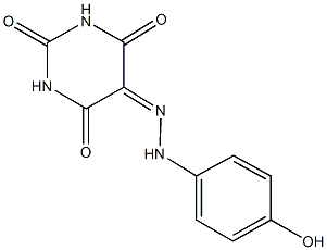 2,4,5,6(1H,3H)-pyrimidinetetrone 5-[(4-hydroxyphenyl)hydrazone] Struktur