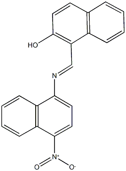 1-[({4-nitro-1-naphthyl}imino)methyl]-2-naphthol Struktur