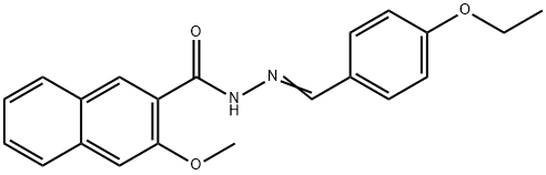 N'-(4-ethoxybenzylidene)-3-methoxy-2-naphthohydrazide Struktur