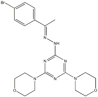 1-(4-bromophenyl)ethanone [4,6-di(4-morpholinyl)-1,3,5-triazin-2-yl]hydrazone Struktur