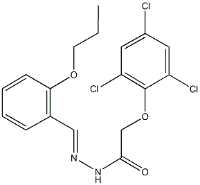 N'-(2-propoxybenzylidene)-2-(2,4,6-trichlorophenoxy)acetohydrazide Struktur