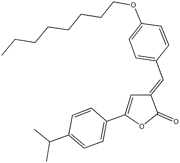 5-(4-isopropylphenyl)-3-[4-(octyloxy)benzylidene]-2(3H)-furanone Struktur