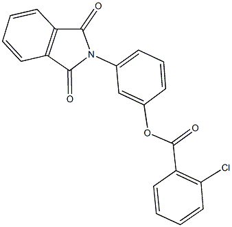 3-(1,3-dioxo-1,3-dihydro-2H-isoindol-2-yl)phenyl 2-chlorobenzoate Struktur