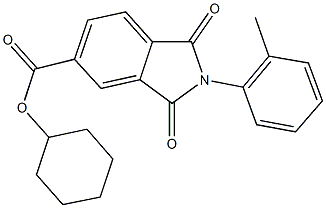 cyclohexyl 2-(2-methylphenyl)-1,3-dioxo-5-isoindolinecarboxylate Struktur