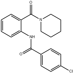 4-chloro-N-[2-(1-piperidinylcarbonyl)phenyl]benzamide Struktur