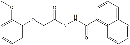 N'-[2-(2-methoxyphenoxy)acetyl]-1-naphthohydrazide Struktur