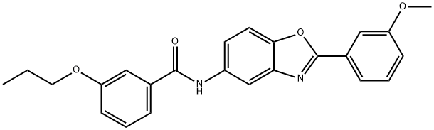 N-[2-(3-methoxyphenyl)-1,3-benzoxazol-5-yl]-3-propoxybenzamide Struktur