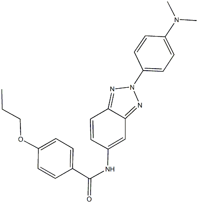 N-{2-[4-(dimethylamino)phenyl]-2H-1,2,3-benzotriazol-5-yl}-4-propoxybenzamide Struktur