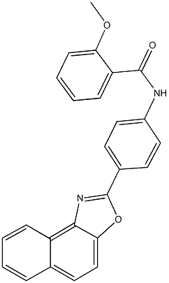 2-methoxy-N-(4-naphtho[1,2-d][1,3]oxazol-2-ylphenyl)benzamide Struktur