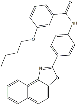 3-butoxy-N-(4-naphtho[1,2-d][1,3]oxazol-2-ylphenyl)benzamide Struktur