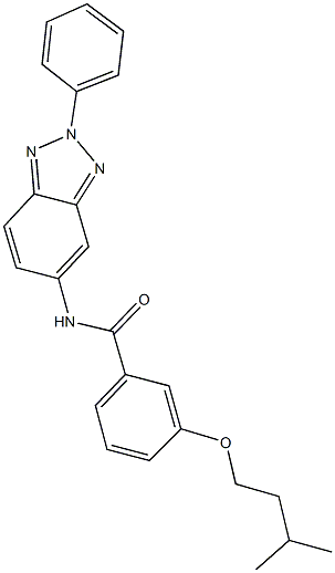 3-(isopentyloxy)-N-(2-phenyl-2H-1,2,3-benzotriazol-5-yl)benzamide Struktur