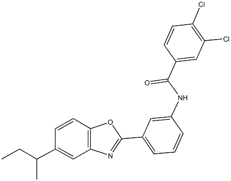 N-[3-(5-sec-butyl-1,3-benzoxazol-2-yl)phenyl]-3,4-dichlorobenzamide Struktur