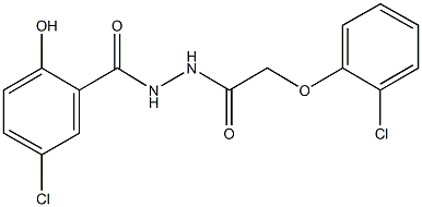 5-chloro-N'-[(2-chlorophenoxy)acetyl]-2-hydroxybenzohydrazide Struktur