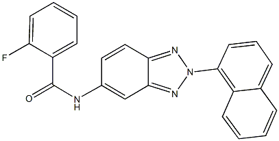 2-fluoro-N-[2-(1-naphthyl)-2H-1,2,3-benzotriazol-5-yl]benzamide Struktur