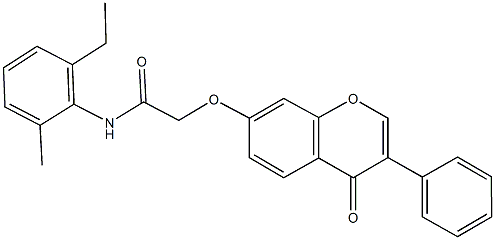 N-(2-ethyl-6-methylphenyl)-2-[(4-oxo-3-phenyl-4H-chromen-7-yl)oxy]acetamide Struktur