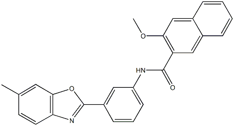 3-methoxy-N-[3-(6-methyl-1,3-benzoxazol-2-yl)phenyl]-2-naphthamide Struktur