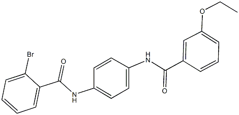 2-bromo-N-{4-[(3-ethoxybenzoyl)amino]phenyl}benzamide Struktur