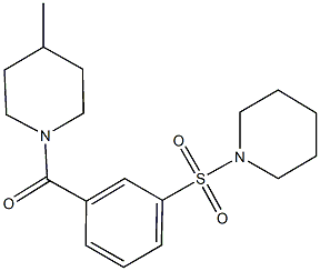 4-methyl-1-[3-(1-piperidinylsulfonyl)benzoyl]piperidine Struktur