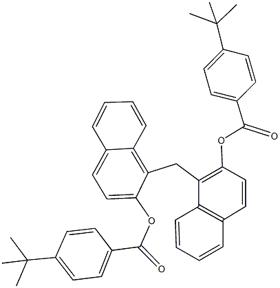 1-({2-[(4-tert-butylbenzoyl)oxy]-1-naphthyl}methyl)-2-naphthyl 4-tert-butylbenzoate Struktur