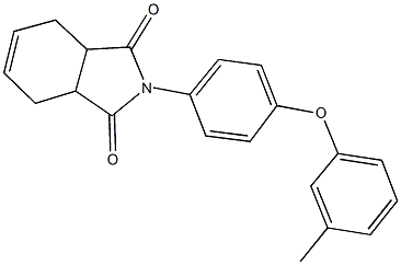 2-[4-(3-methylphenoxy)phenyl]-3a,4,7,7a-tetrahydro-1H-isoindole-1,3(2H)-dione Struktur