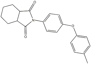 2-[4-(4-methylphenoxy)phenyl]hexahydro-1H-isoindole-1,3(2H)-dione Struktur