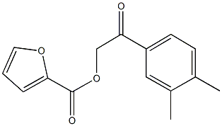 2-(3,4-dimethylphenyl)-2-oxoethyl 2-furoate Struktur